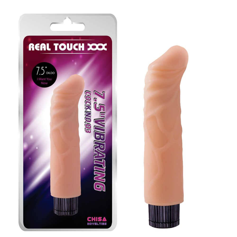 Vibrator Real Touch XXX No. 03, Multispeed, T-Skin, Natural, 18.5 cm, #1, Erotic24.ro