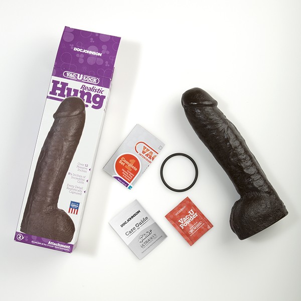 Dildo Realistic Hung Chocolate Vac-U-Lock 32 cm, #5, Erotic24.ro