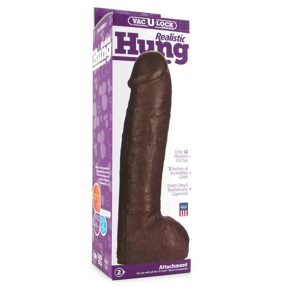 Dildo Atasament UltraSkyn Dual Density VAC-U-LOCK Chocolate 32 cm, #4, Erotic24.ro