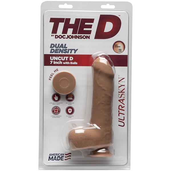 Dildo Realist Uncut D Dual Density Caramel 19 cm, #2, Erotic24.ro