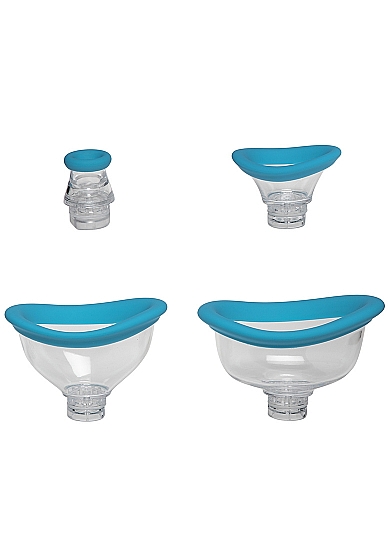 Pompa Bloom Intimate Body 4 Accesorii Vibrating&Sucking Alb/Albastru, #3, Erotic24.ro