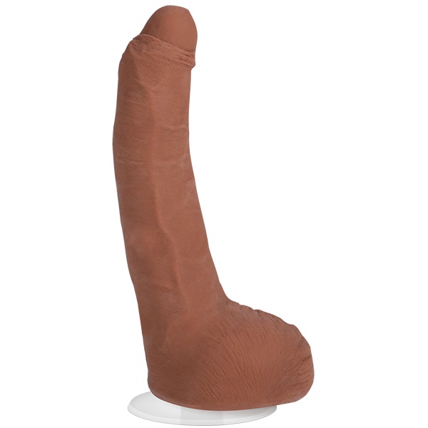 Dildo Realist Leo Vice, Ultraskyn, Dual Density, Vac-U-Lock, Caramel, 19.1 cm, #2, Erotic24.ro