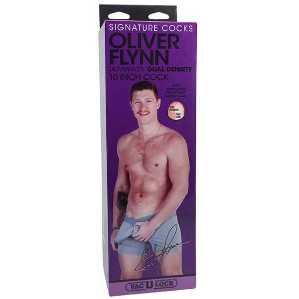 Dildo Realist Oliver Flynn, Ultraskyn, Dual Density, Vac-U-Lock, Natural , 25.4 cm, Nr. 5, Erotic24.ro