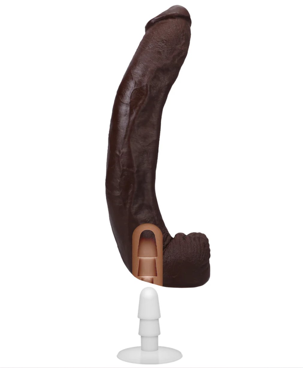 Dildo Realist Dredd, Ultraskyn, Dual Density, Vac-U-Lock, Ciocolatiu, 34.3 cm, #5, Erotic24.ro