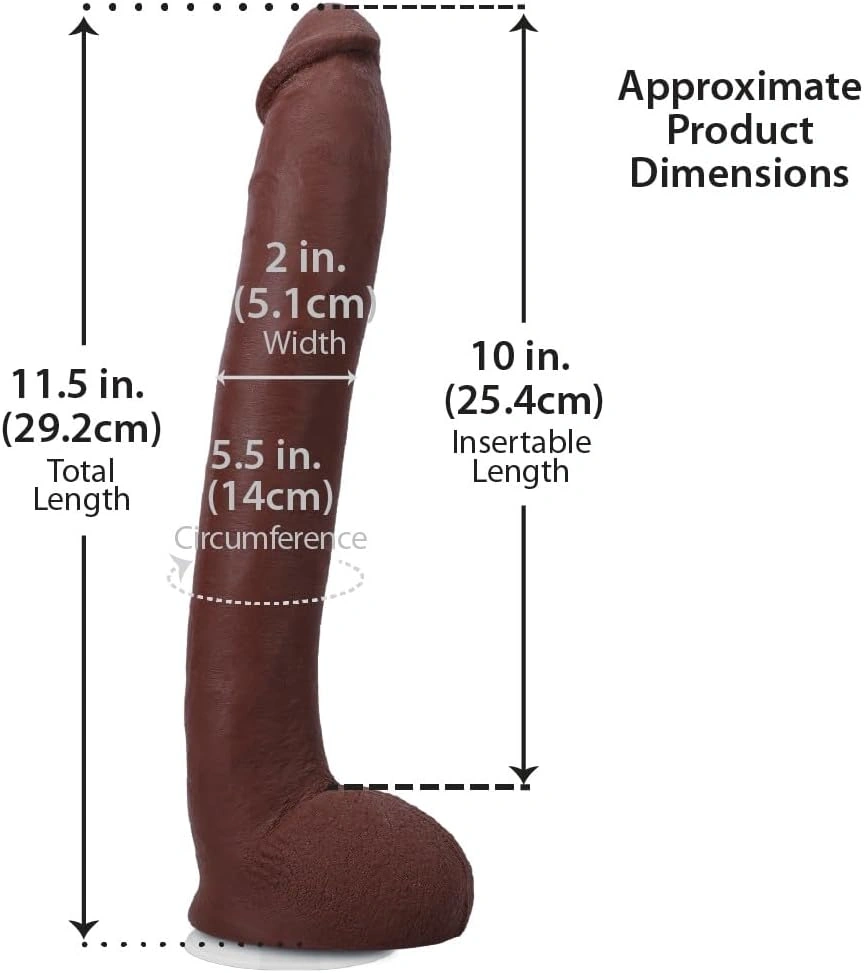 Dildo Realist Hollywood Cash, Ultraskyn, Dual Density, Vac-U-Lock, Maro, 29 cm, #4, Erotic24.ro
