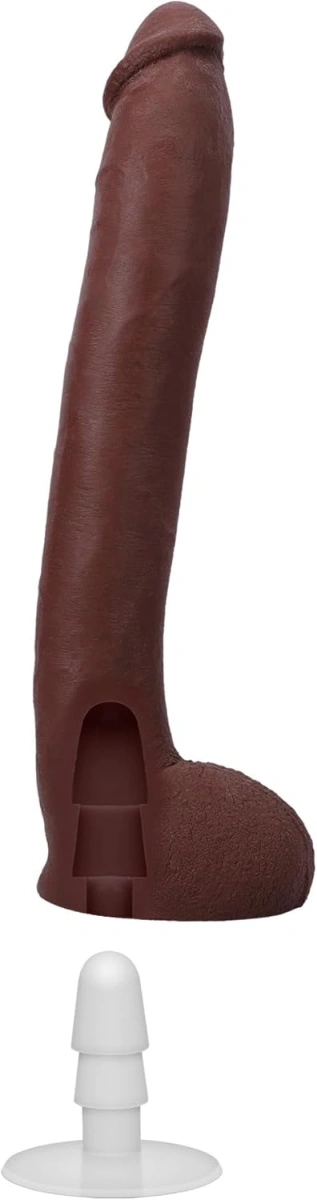 Dildo Realist Hollywood Cash, Ultraskyn, Dual Density, Vac-U-Lock, Maro, 29 cm, #3, Erotic24.ro