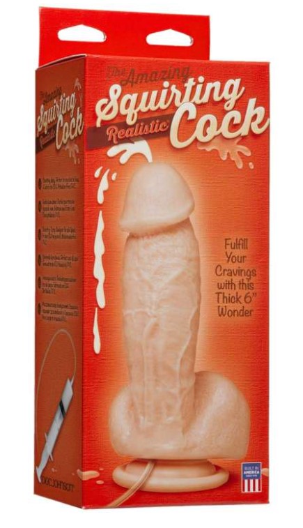 Dildo Realist Ejaculator Firmskyn PVC, Natural, 19 cm, Nr. 2, Erotic24.ro
