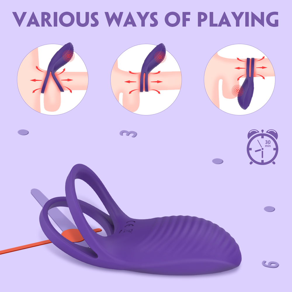 Inel de Penis Flavy Remote Control 9 Moduri Vibratii Silicon USB Mov Passion Labs, #8, Erotic24.ro