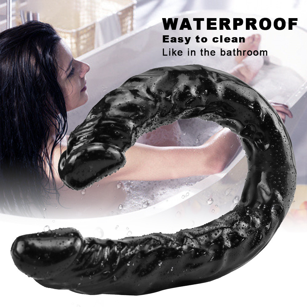 Dildo Realist Dublu Marya 40 cm Negru Guilty Toys, Nr. 12, Erotic24.ro