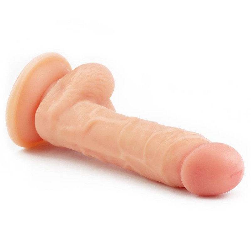 Dildo Realist cu Ventuza Ultra Soft Dude Natural 20.5 cm, #3, Erotic24.ro