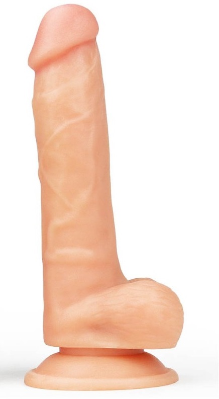 Dildo Realist cu Ventuza Ultra Soft Dude Natural 20.5 cm