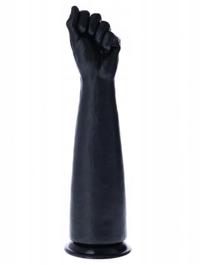 Dildo Anal Fisting Sugarloaf cu Ventuza, PVC, Negru, 38 cm, #1, Erotic24.ro