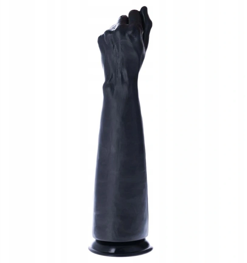 Dildo Anal Fisting Sugarloaf cu Ventuza, PVC, Negru, 38 cm, #3, Erotic24.ro
