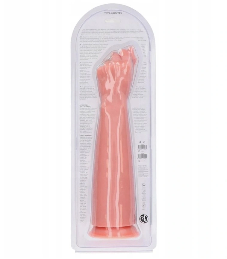 Dildo Anal Fisting Sugarloaf cu Ventuza, PVC, Natural, 38 cm, #8, Erotic24.ro