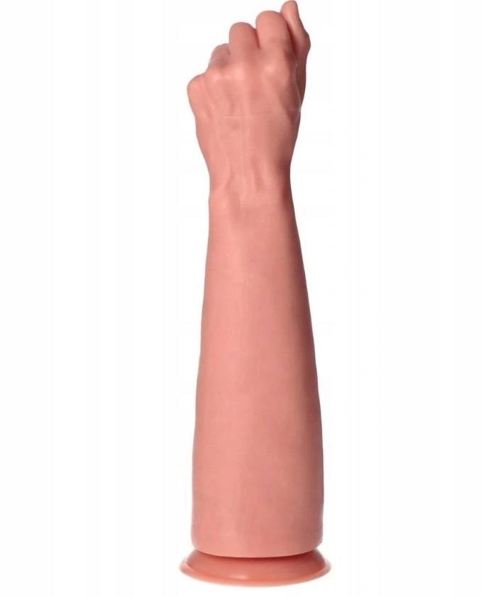 Dildo Anal Fisting Sugarloaf cu Ventuza, PVC, Natural, 38 cm, #3, Erotic24.ro