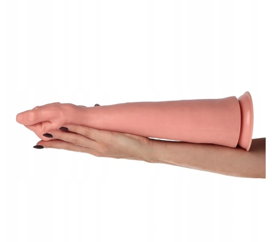 Dildo Anal Fisting Sugarloaf cu Ventuza, PVC, Natural, 38 cm, #5, Erotic24.ro