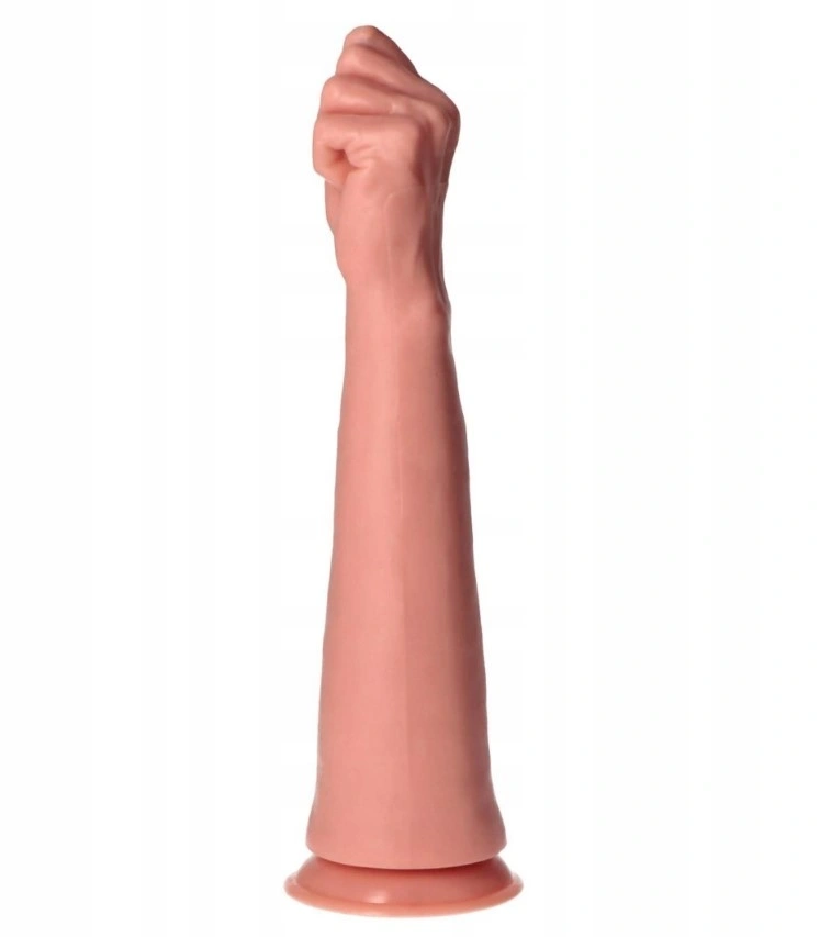 Dildo Anal Fisting Sugarloaf cu Ventuza, PVC, Natural, 38 cm, #4, Erotic24.ro