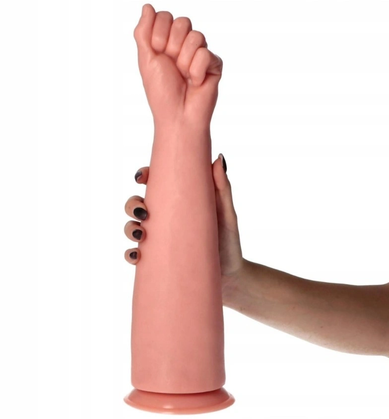 Dildo Anal Fisting Sugarloaf cu Ventuza, PVC, Natural, 38 cm, #6, Erotic24.ro