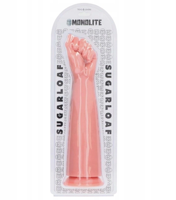 Dildo Anal Fisting Sugarloaf cu Ventuza, PVC, Natural, 38 cm, #7, Erotic24.ro