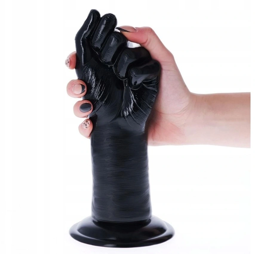 Dildo Anal Fisting Errigal cu Ventuza, PVC, Negru, 24 cm, #5, Erotic24.ro