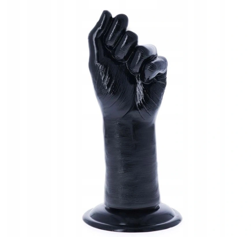 Dildo Anal Fisting Errigal cu Ventuza, PVC, Negru, 24 cm