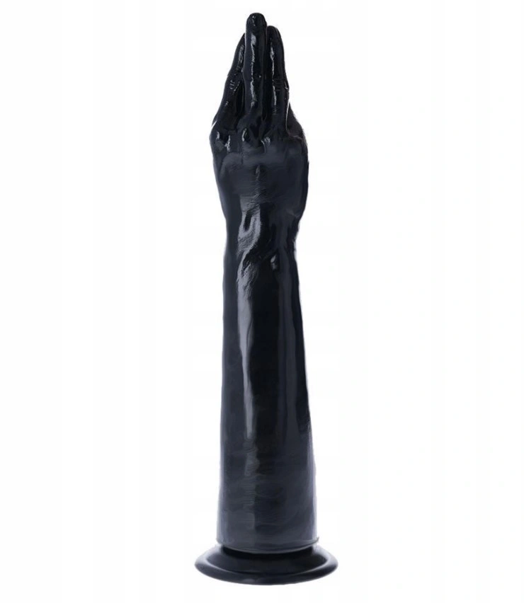 Dildo Anal Fisting Benamera cu Ventuza, PVC, Negru, 40 cm, #4, Erotic24.ro