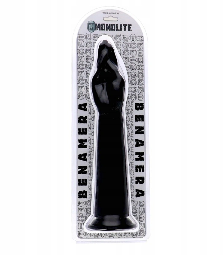 Dildo Anal Fisting Benamera cu Ventuza, PVC, Negru, 40 cm, #8, Erotic24.ro