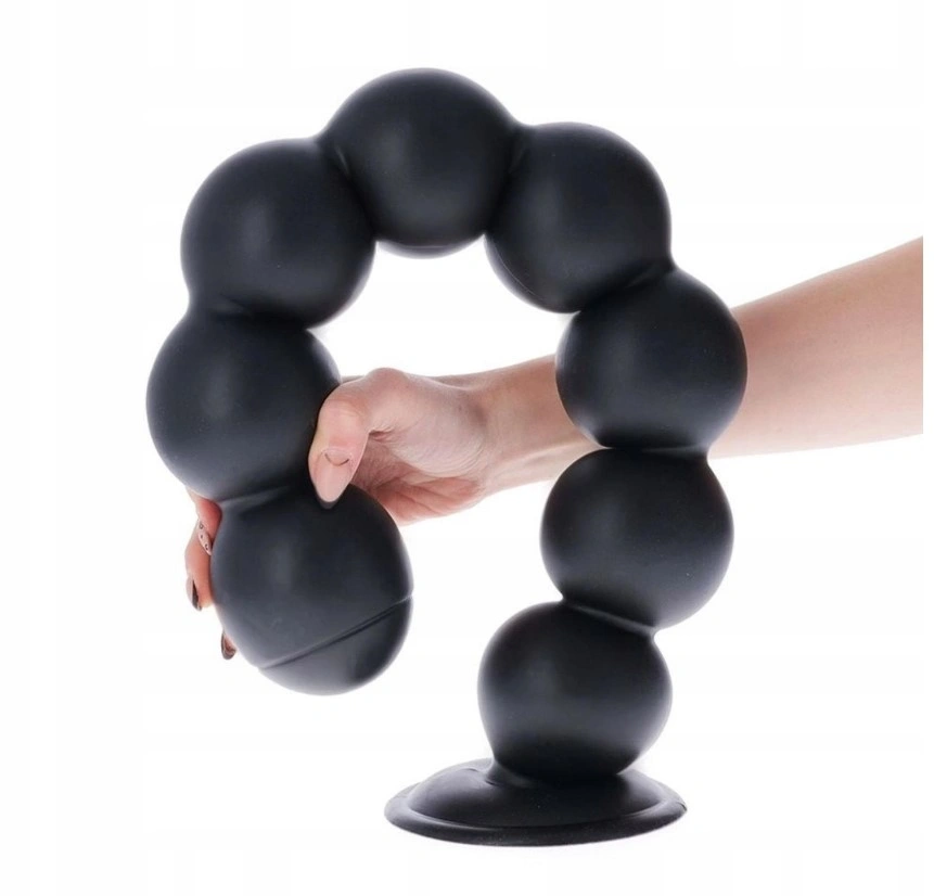 Bile Anale Trolltunga cu Ventuza, PVC, Negru, 58 cm