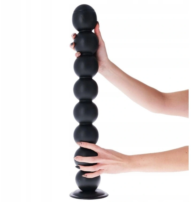 Bile Anale Trolltunga cu Ventuza, PVC, Negru, 58 cm, #2, Erotic24.ro