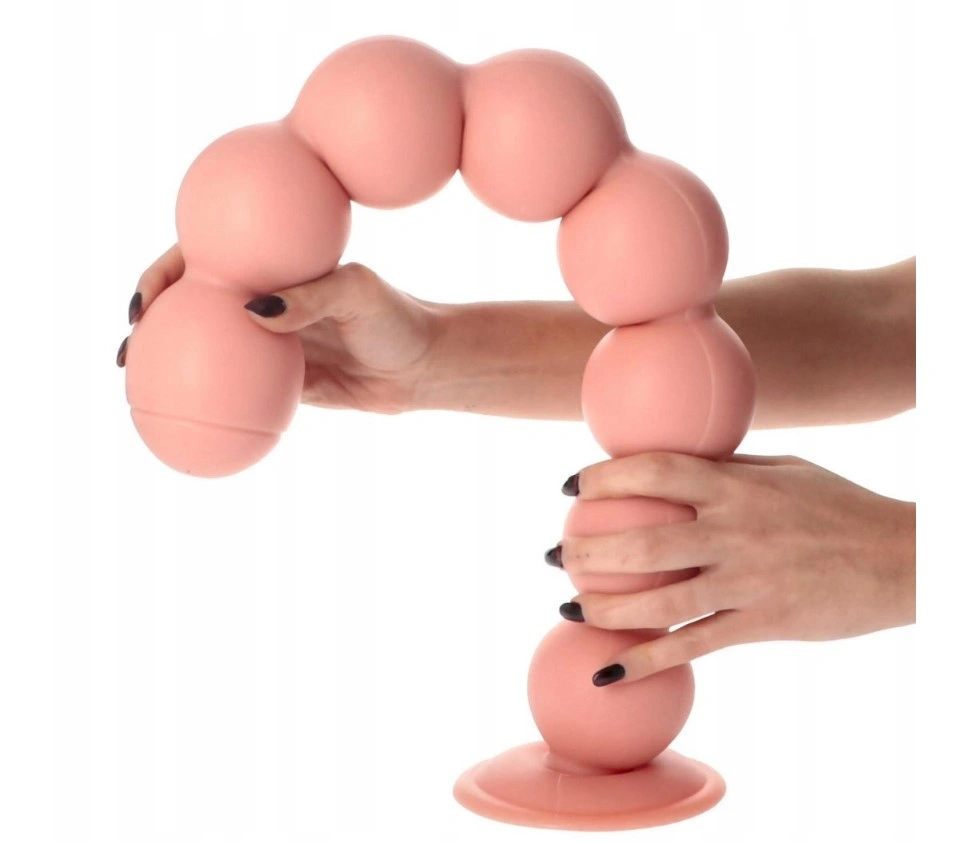 Bile Anale Trolltunga cu Ventuza, PVC, Natural, 58 cm