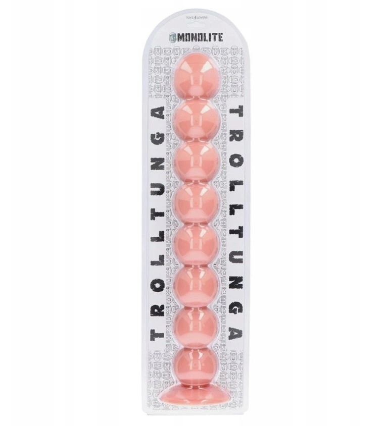 Bile Anale Trolltunga cu Ventuza, PVC, Natural, 58 cm, #5, Erotic24.ro