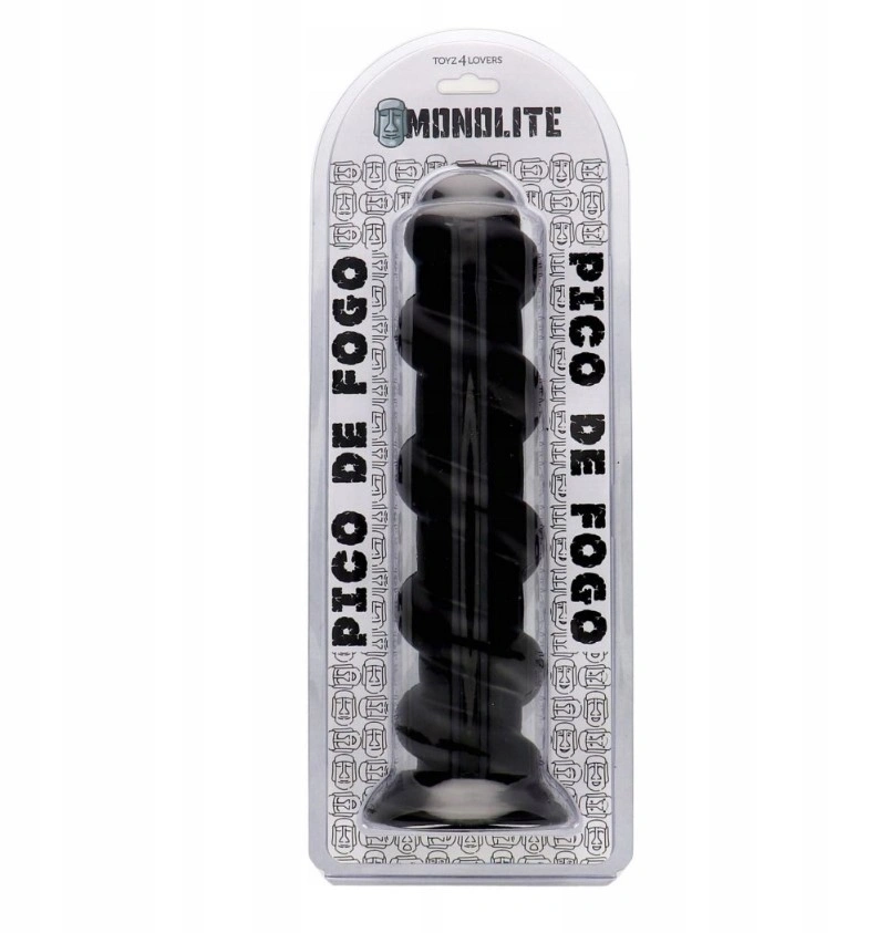 Dop Anal Pico de Fogo cu Ventuza, PVC, Negru, 32 cm, #4, Erotic24.ro