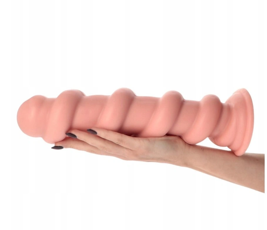 Dop Anal Pico de Fogo cu Ventuza, PVC, Natural, 32 cm