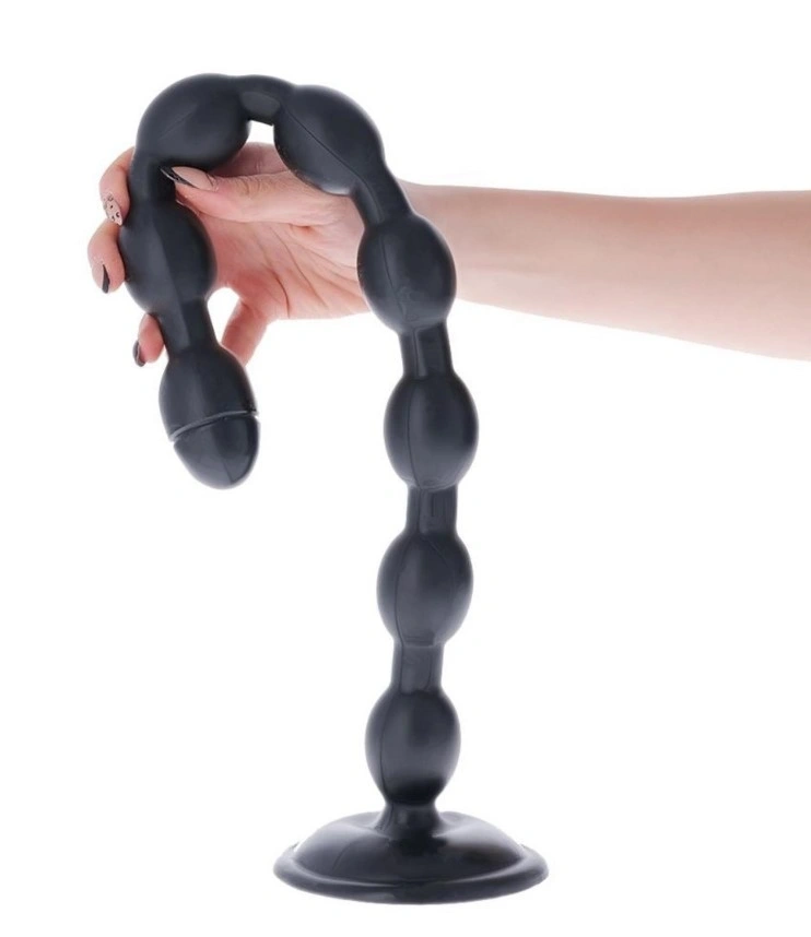 Bile Anale Taranaki cu Ventuza, PVC, Negru, 52 cm, #2, Erotic24.ro