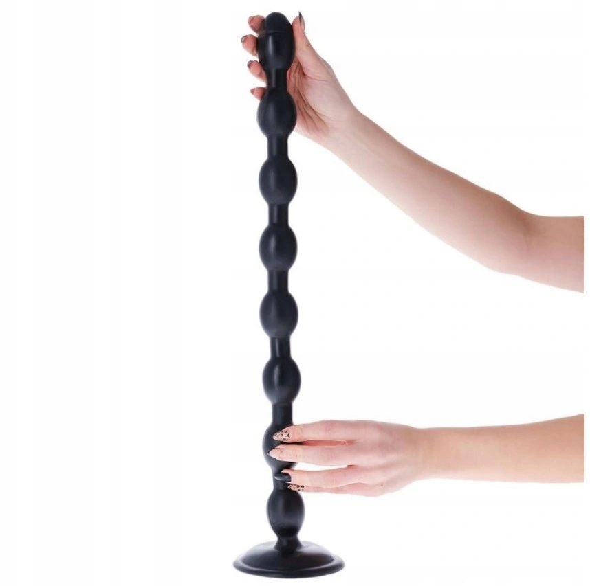 Bile Anale Taranaki cu Ventuza, PVC, Negru, 52 cm