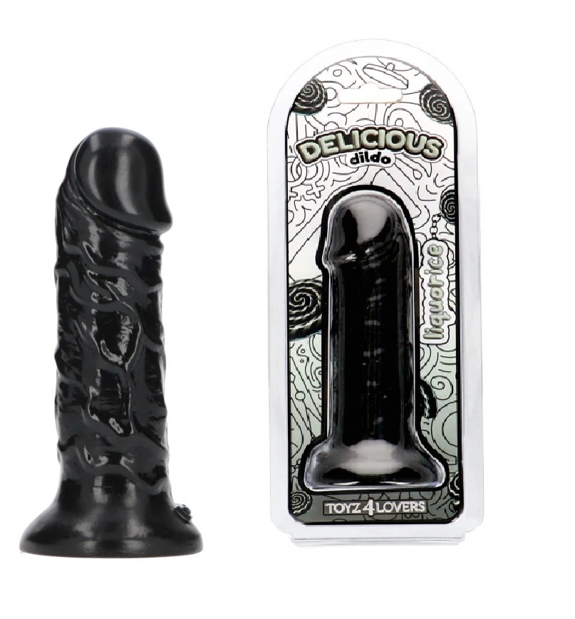 Dildo Realist Parfumat Tom, Aroma Lemn Dulce, PVC, Negru, 15 cm