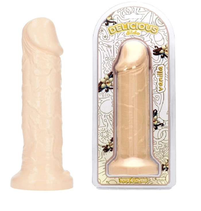 Dildo Realist Parfumat Max, Aroma Vanilie, PVC, Natural, 25 cm