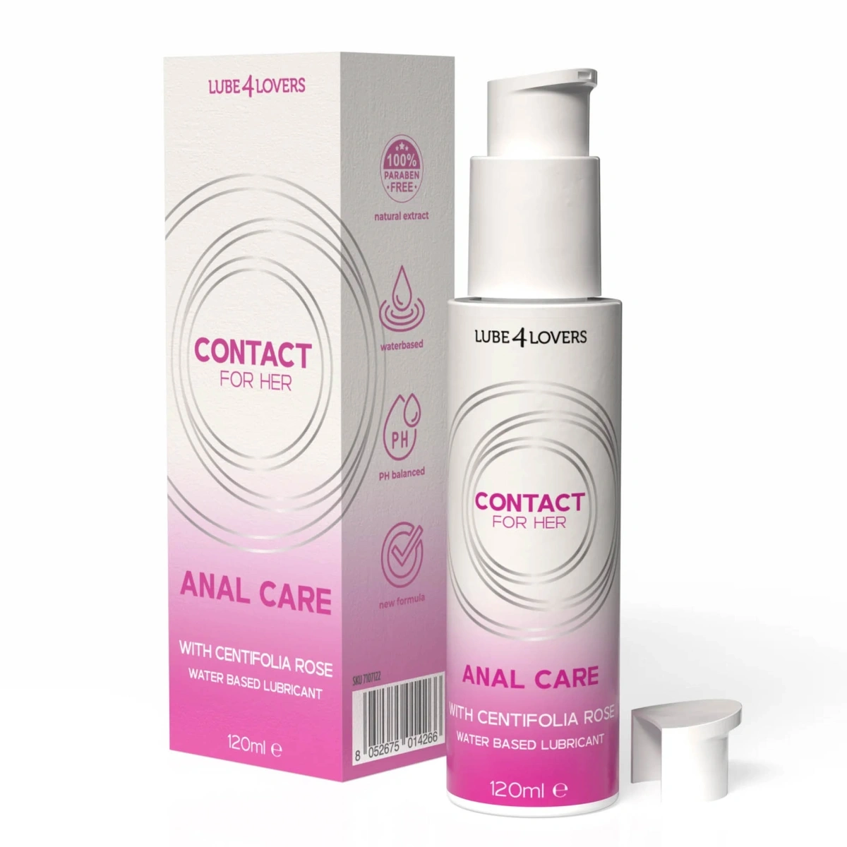 Lubrifiant Anal Care, Extract de Rosa Centifolia pe Baza de Apa, 120 ml