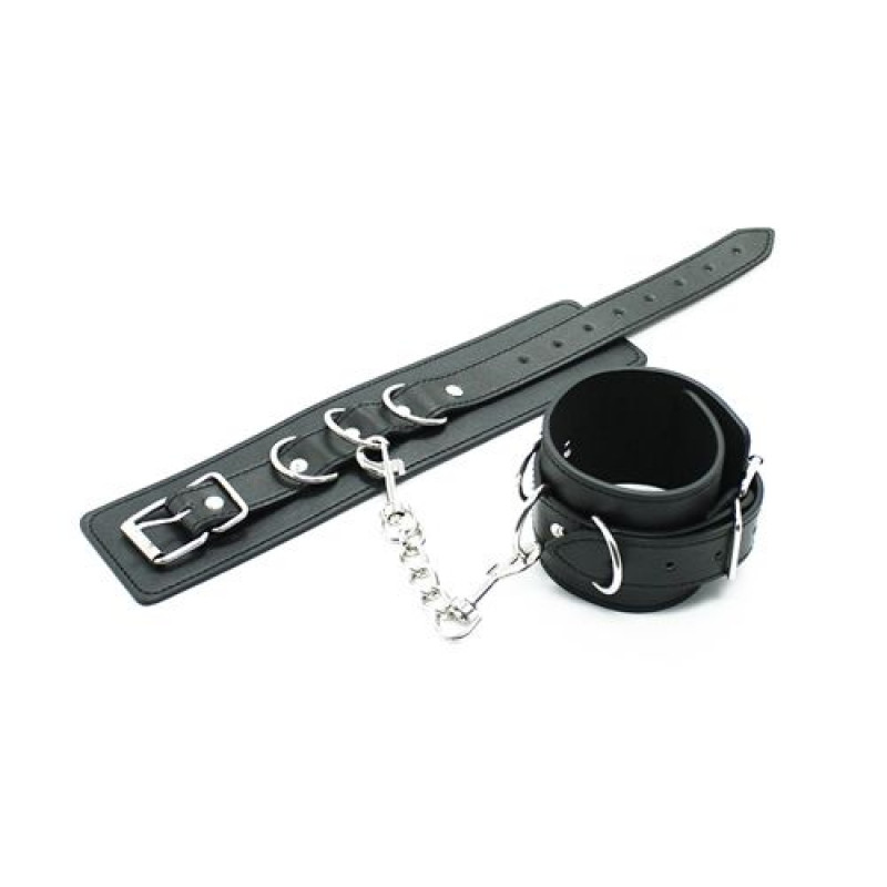 Catuse Reglabile Piele Ecologica Neagra, #2, Erotic24.ro