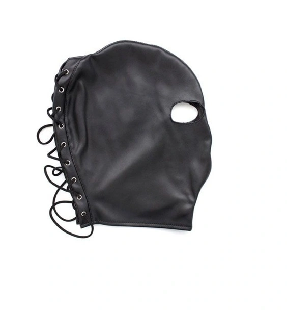 Masca Bondage cu Decupaje Ochi si Snur la Spate, Negru, Nr. 3, Erotic24.ro