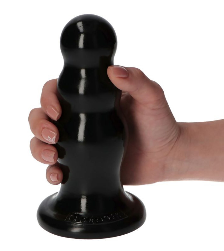 Dop Anal Italian Cock PVC Negru 16.5 cm, #2, Erotic24.ro