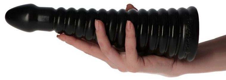 Dop anal piramida negru 26.5 cm, Nr. 2, Erotic24.ro