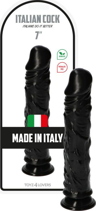 Dildo Italian Cock Negru 18 cm, #5, Erotic24.ro