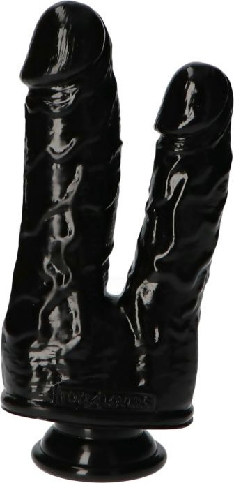 Dildo Dublu Italian Cock Black 21 cm, #2, Erotic24.ro