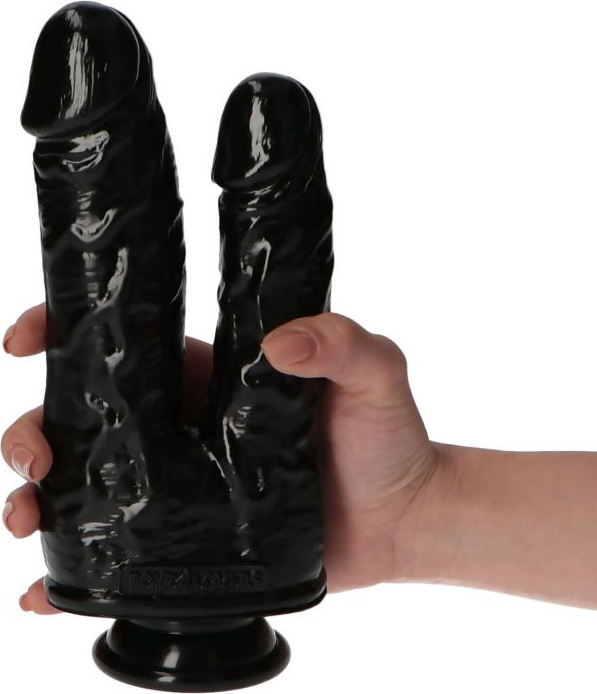 Dildo Dublu Italian Cock Black 21 cm, #3, Erotic24.ro