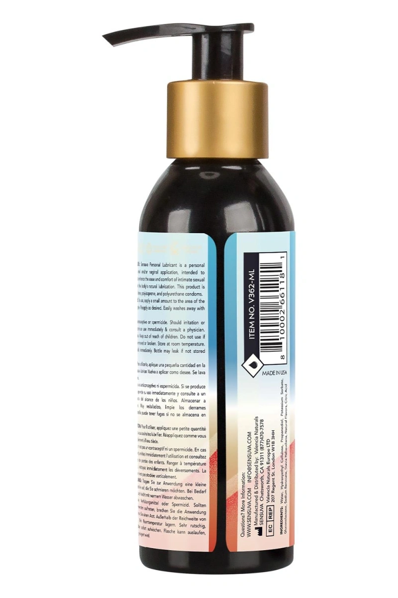 Lubrifiant Sensuva, Aroma Capsuni, pe Baza de Apa, 125 ml, #2, Erotic24.ro