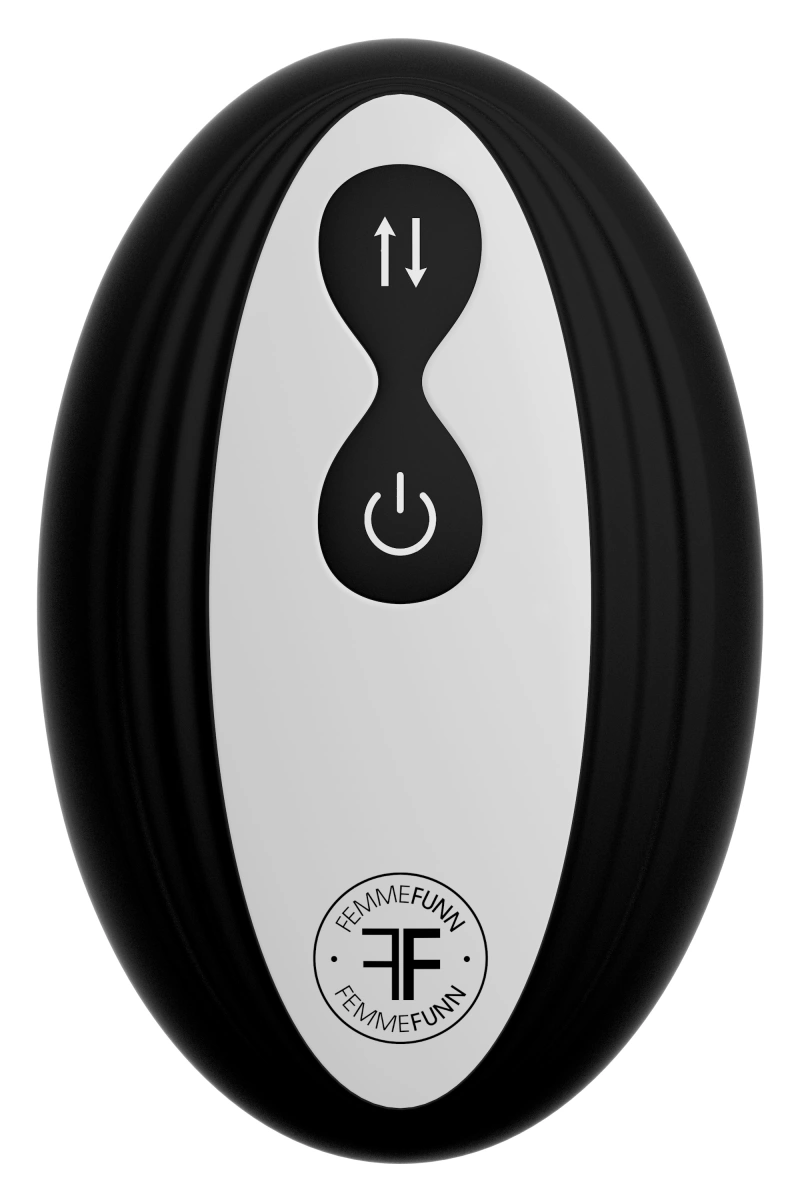 Vibrator Realist Thruster Baller FemmeFunn, Remote Control, 10 Moduri Vibratii, 3 Viteze Impingere, Silicon Lichid, USB, Maro, 22.3 cm, #6, Erotic24.ro