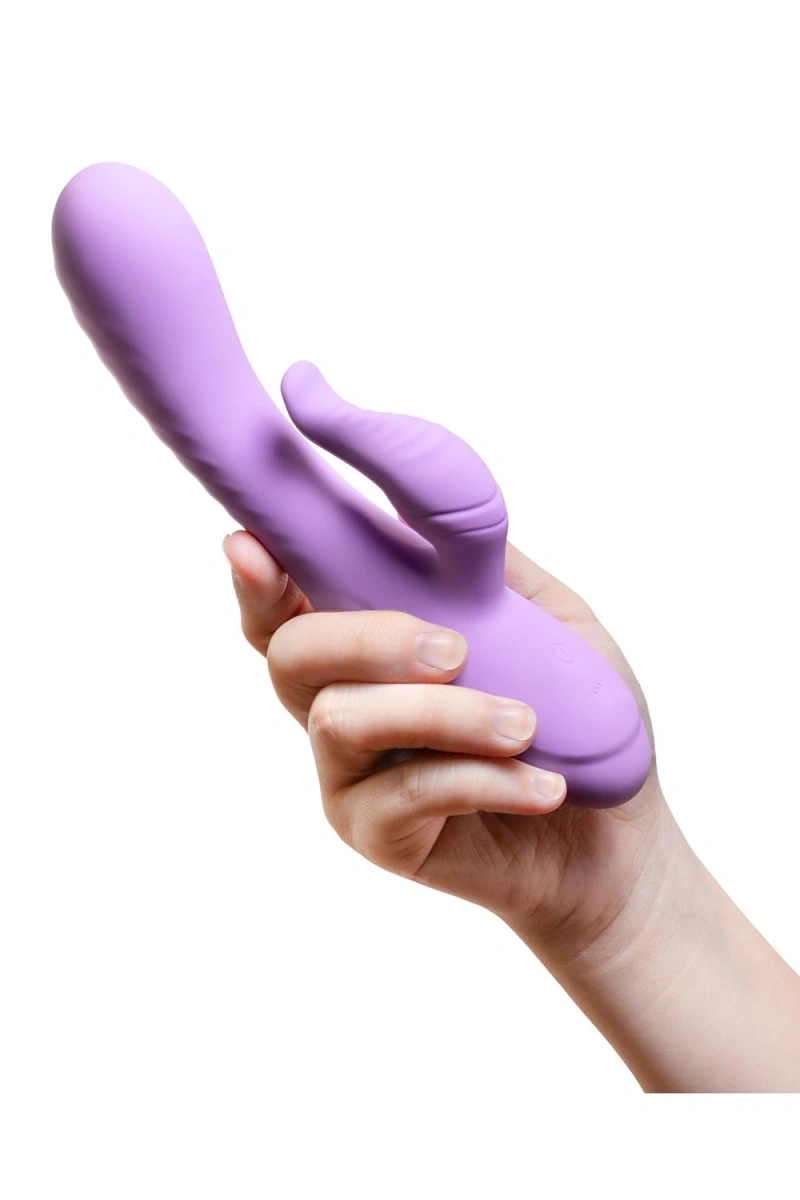 Vibrator Rabbit Evelyn, 10 Moduri Vibratii, Silicon Lichid, Mov, 20.3 cm, Nr. 4, Erotic24.ro