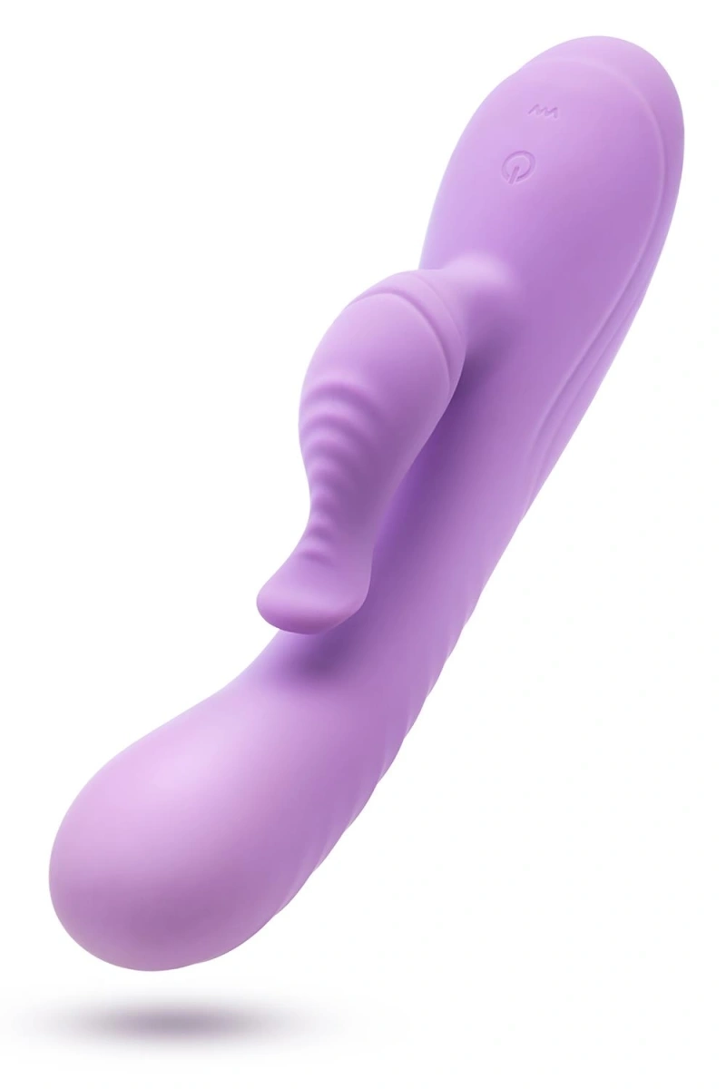 Vibrator Rabbit Evelyn, 10 Moduri Vibratii, Silicon Lichid, Mov, 20.3 cm, Nr. 3, Erotic24.ro
