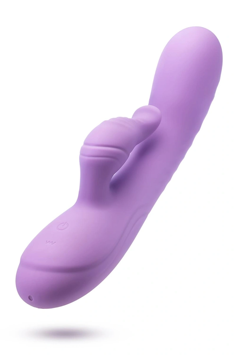 Vibrator Rabbit Evelyn, 10 Moduri Vibratii, Silicon Lichid, Mov, 20.3 cm, Nr. 2, Erotic24.ro